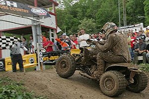 ballance edges mcgill in ohio, Ballace takes the checkered flag aboard his Yamaha YFZ450