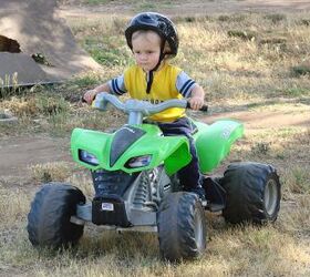 keeping kids safe on atvs, This guy won t be breaking any land speed records but he looks like he s having fun