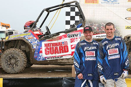 polaris to support yokley racing team, William Yokley and Mark Notman stand in front of their Polaris Ranger RZR