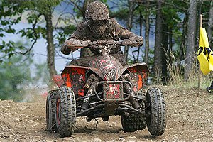mcgill holds off ballance for gncc win, A slightly muddy McGill pilots his KTM to victory