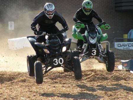 toronto international snowmobile atv powersports show report, The sport quad racers burned up the mulch track