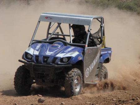 yamaha rhino project part 1, The wheel spacers proved to be a big help in the corners