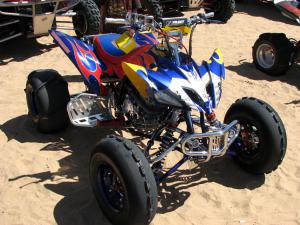 2009 rhino rally at the dune tour, This Transformer themed Raptor 250 drew plenty of attention at the Show and Shine