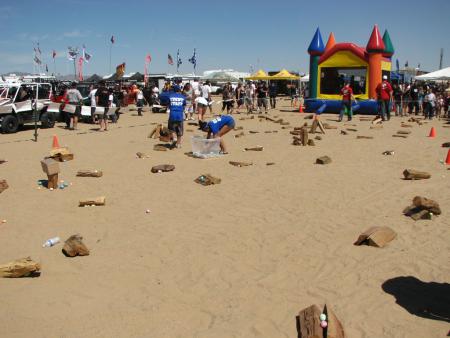 2009 rhino rally at the dune tour, The calm before the storm as the Easter Egg Hunt area is set up for the kids and the eggs are hidden in creative places