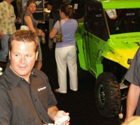 robby gordon and polaris have big plans, Gordon was a guest at the Polaris dealer meeting last year Note the tricked out Robby Gordon RZR to the right Is that the type of thing we can expect from the Polaris Gordon partnership