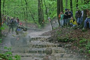 kiser wins titan gncc, Chris Borich climbs the stairs