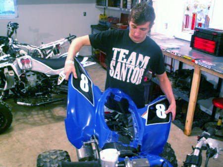 yamaha raptor 250 project part 1, Start by removing the seat and rear fenders to gain access to the air box