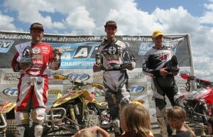 wimmer back on top after atv mx victory, Gust Wimmer and Josh Upperman on the podium