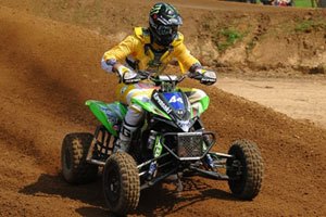 kawasaki earns fourth win of atv motocross season, Chad Wienen ran into some bad luck in the first moto