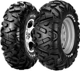 atv tires buyer s guide, Maxxis Bighorn tires feature a wide footprint and a tread pattern designed to provide exceptional traction It s a very versatile tire that can be found stock on several ATVs and UTVs like the Polaris Ranger RZRS and is also used in 4x4 ATV racing Prices start from about 100