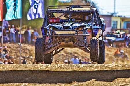 itp bajacross tires shine at baja 1000, Reid Nordin longtime Kawasaki racing department manager launches the Team Green Kawasaki DragonFire Racing entry shortly after the start in Ensenada