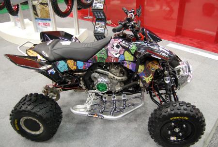 2010 santor design co lt r450 projects, In addition to the Zombie graphics the green clutch cover really makes this ATV pop