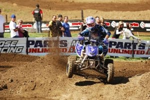creamer earns first ama atv mx win for suzuki, A second place finish in the second moto earned Joe Byrd a spot on the podium