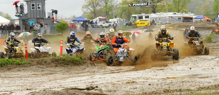 drt ktm s michael pilotte wins neatv mx opener, Pilotte grabs the holeshot