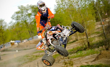 drt ktm s michael pilotte wins neatv mx opener, Pilotte catches some air