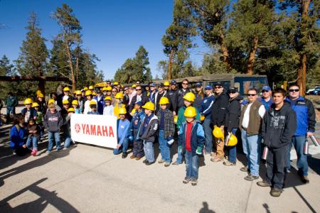 yamaha working to keep trails open, The group of volunteers gets ready for a busy day of trail maintenance