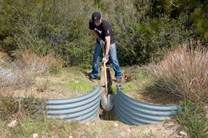 yamaha working to keep trails open, Cleaning out drainage ditches and allowing water to shed properly from the staging areas is an important part of area maintenance