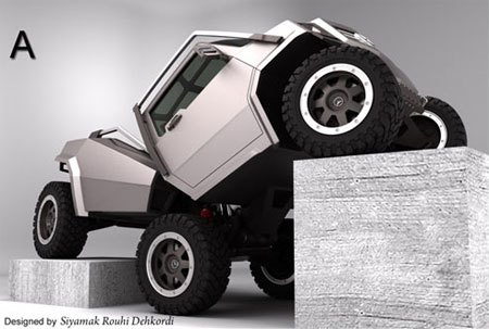 hexawheel off road concept