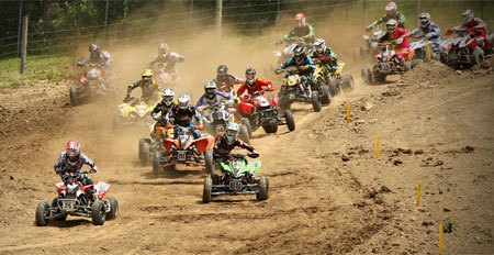 casey martin podiums at steel city mx, Martin grabs the holeshot