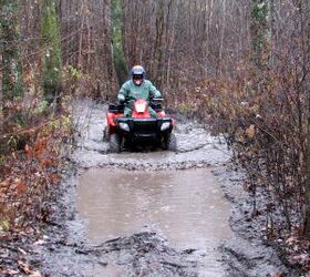 2008 polaris sportsman 500 efi x2 review, Extreme water swollen trails won t stop the X2 when it comes to playing in the rain