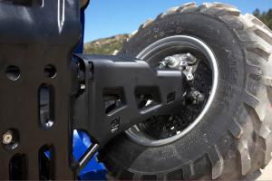 2009 yamaha grizzly 550 fi eps review, Large A arm guards can take a lot of abuse