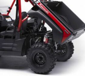 2009 kawasaki teryx 750 fi 44 preview, Gas assisted tilting cargo bed is now standard across the Teryx line
