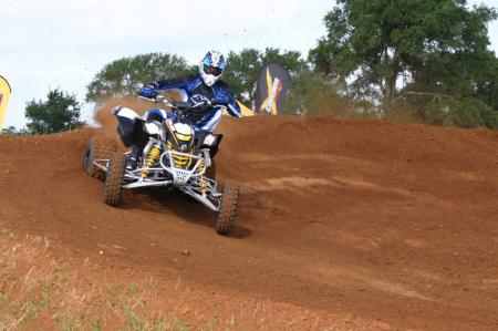 2009 can am ds 450 review, The wider stance of the the DS 450 X mx is designed for the motocross track