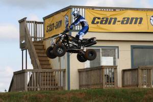 2009 can am ds 450 review, Adjusting the shocks to your size and riding style is a snap