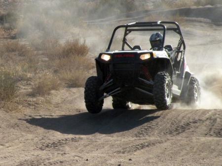2009 polaris ranger rzr s review, Powering through the whoops was a blast on the RZR S