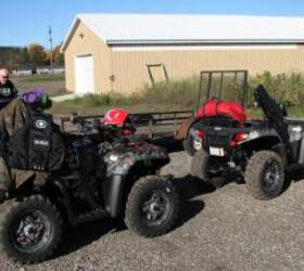 2009 polaris sportsman xp 850 550 review, Polaris composite racks with ample tie down locations made packing a snap