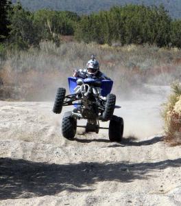 2009 yamaha yfz450r review, Getting the front wheel up is tougher with the taller first gear