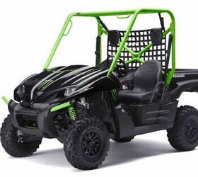 2009 kawasaki teryx 750 fi 44 sport review, The Monster Energy Teryx features black and green paint blacked out rims and Monster Energy graphics