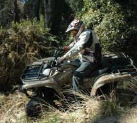 2008 yamaha grizzly 700 fi auto 44 eps review, Engine braking makes heading downhill much easier as you don t even have to squeeze the brake lever on steep descents