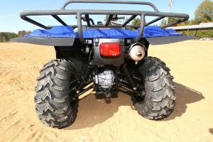 2009 yamaha big bear 400 irs 44 review, A whopping 10 5 inches of ground clearance keeps the Big Bear clear of on trail obstacles