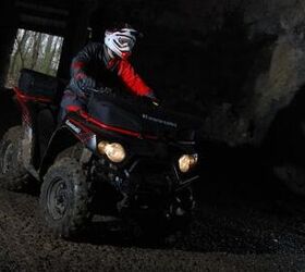 2009 kawasaki brute force 650 4x4i review, Riding in the underground mines was a blast It was pitch black in there and the headlights showed us the way