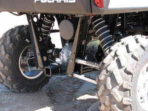 2009 polaris ranger hd review, Putting 1 500 pounds in the bed is no problem for these self leveling Nivomat shocks
