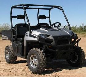 2009 polaris ranger hd review, The 2009 Polaris Ranger HD comes resplendent in silver with chrome styled wheels
