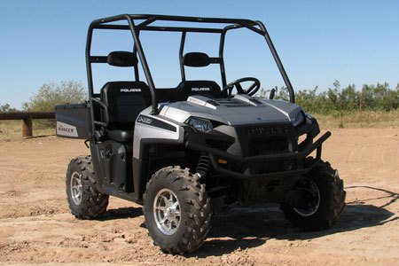 2009 polaris ranger hd review, The 2009 Polaris Ranger HD comes resplendent in silver with chrome styled wheels