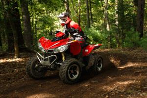 2010 kymco atv utv lineup intro, Squeeze the throttle and you ll be surprised the Maxxer is powered by a 366cc engine
