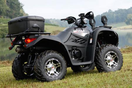 2010 kymco atv utv lineup intro, Black paint and alloy wheels highlight the LE package for the MXU 500 and 375