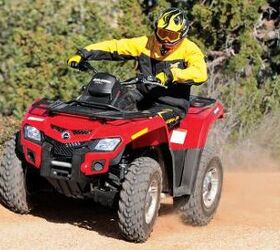 2010 can am outlander 800r efi review, Can Am s front suspension is supple controllable and tunable