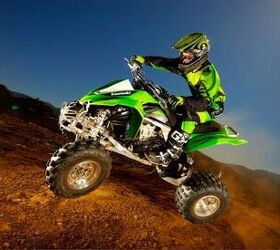 2010 kawasaki kfx450r review, The KFX450R is available in Bright White or the more familiar Lime Green