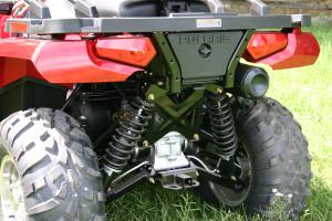 2009 polaris sportsman 800 efi touring review, Five preload adjustments are available on the cushy rear shocks