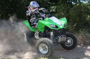 2009 kawasaki kfx700 review, We found the powerful V Twin was happiest when we turned it loose