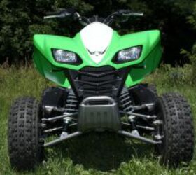 2009 kawasaki kfx700 review, Even with more than nine inches of travel up front and eight inches in the rear the KFX700 offers a fairly firm and sporty ride