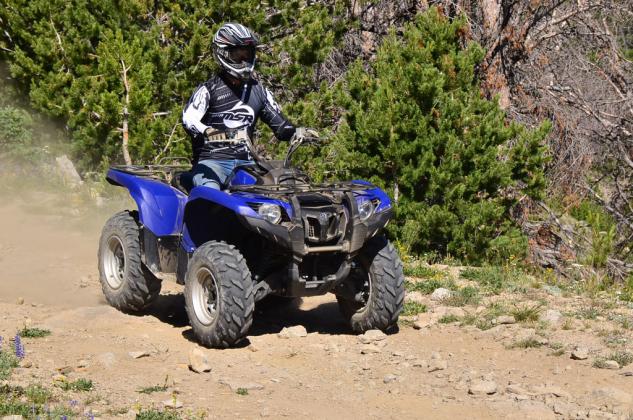 2014 japanese big bore utility atv shootout video, 2014 Yamaha Grizzly 700 EPS Trail