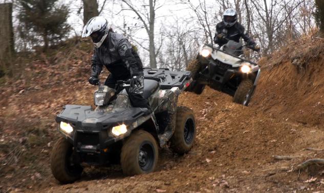 2015 polaris sportsman 570 eps vs can am outlander l 500 dps, 2014 4x4 ATV Value Shootout Action Pair