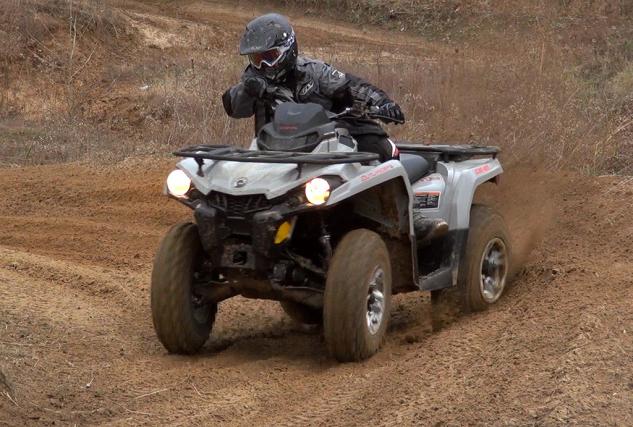 2015 polaris sportsman 570 eps vs can am outlander l 500 dps, 2015 Can Am Outlander L 500 Action Speed