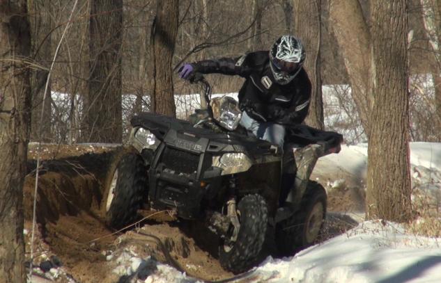 2015 polaris sportsman 570 eps vs can am outlander l 500 dps, 2015 Polaris Sportsman 570 Action Cornering