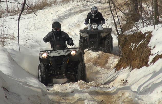 2015 polaris sportsman 570 eps vs can am outlander l 500 dps, 2014 4x4 ATV Value Shootout Action Snow